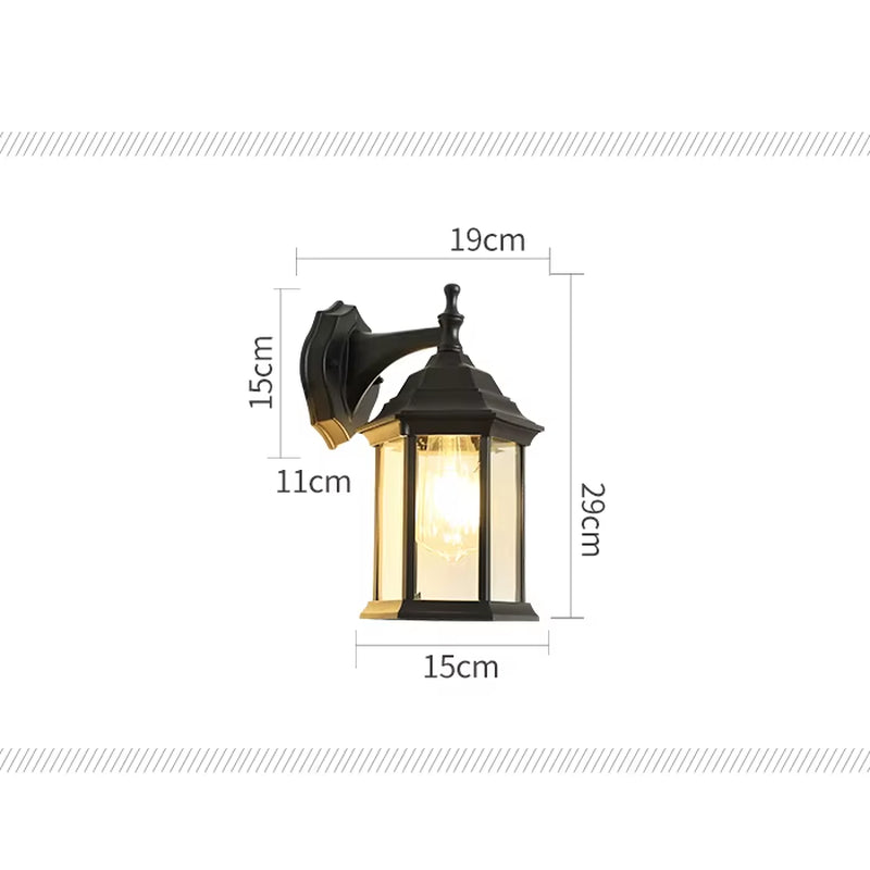 Outdoor Waterproof Wall Lamp Modern Villa Corridor Garden Lamp Exterior Wall Garden Walkway Simple Balcony Gate Terrace Lamp